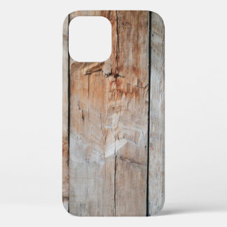 Close up photo of wooden panel iPhone 12 case