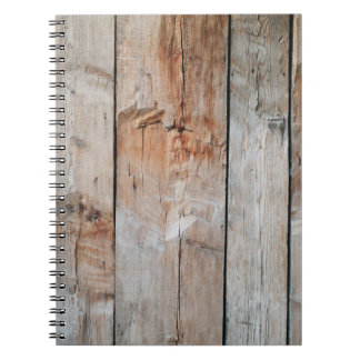 Close up photo of wooden panel notebook