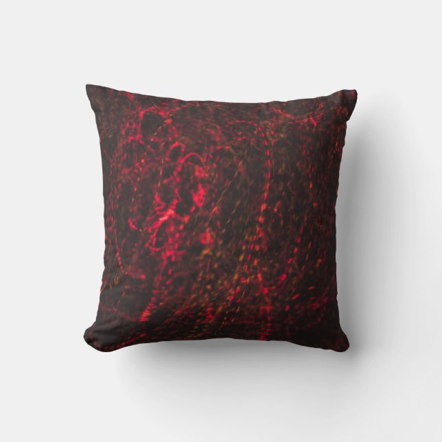 Close-up photography of red lights throw pillow (Front)