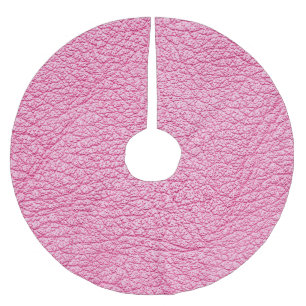 Close-up pink leather, textured background. brushed polyester tree skirt