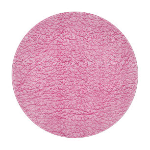 Close-up pink leather, textured background. cutting board