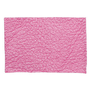 Close-up pink leather, textured background. pillowcase