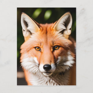 Close-up Portrait of a Fox Postcard