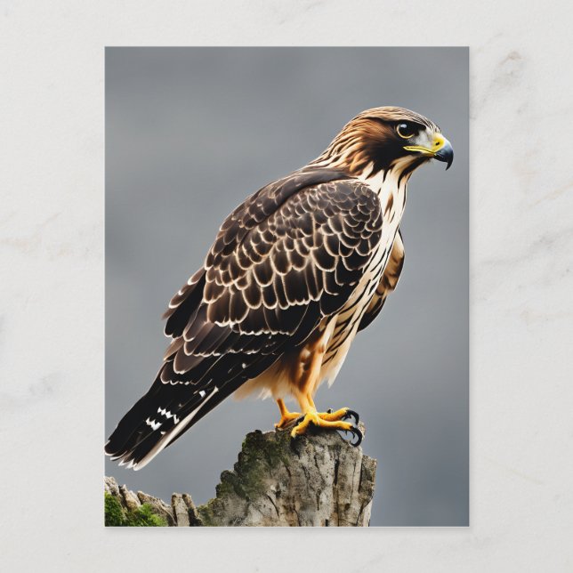 Close-up Portrait of a Hawk Postcard (Front)