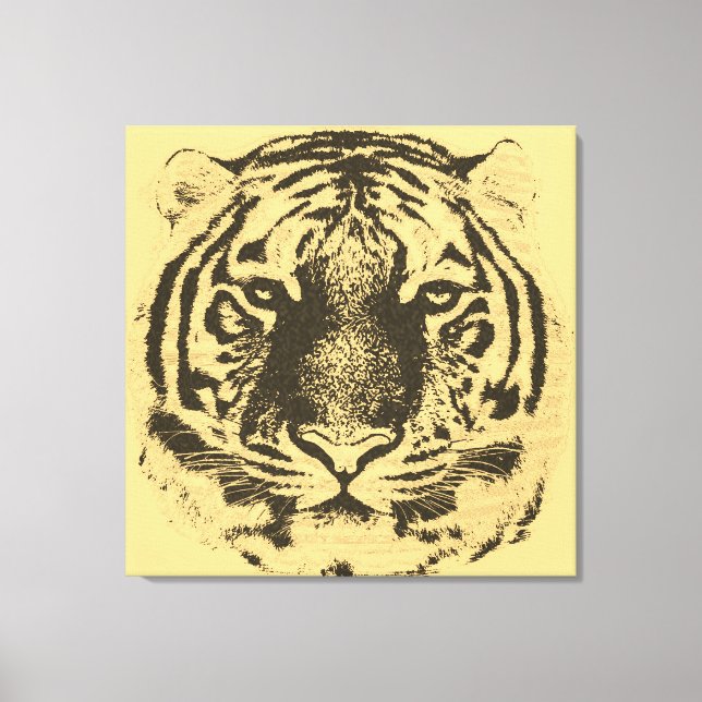 Close-up portrait of the big tiger canvas print (Front)