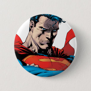 Close up to face 2 inch round button