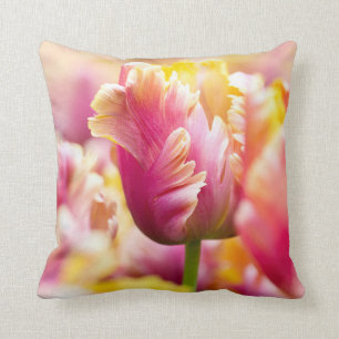 Close-up Tulips Throw Pillow