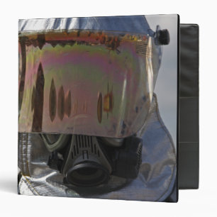 Close-up view of a firefighter binder