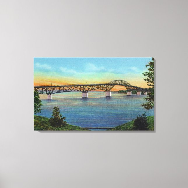 Close-up View of the New Bridge Canvas Print (Front)