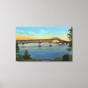 Close-up View of the New Bridge Canvas Print