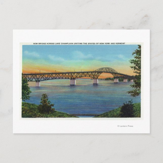 Close-up View of the New Bridge Postcard (Front)