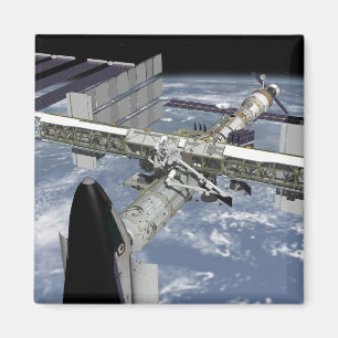 Close up view of the Shuttle docked Magnet