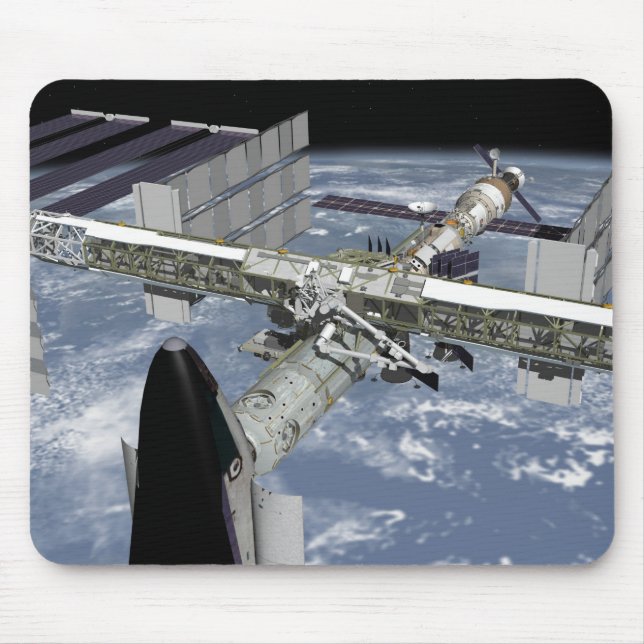 Close up view of the Shuttle docked Mouse Pad (Front)