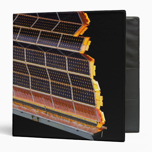 Close-up view of the solar arrays binder (Front/Inside)