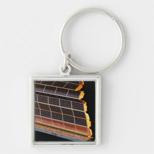 Close-up view of the solar arrays keychain