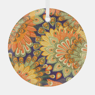 Close-up vintage cloth pattern background. glass ornament