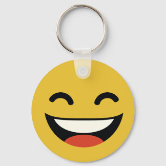 Close your eyes laughing emoji keychain