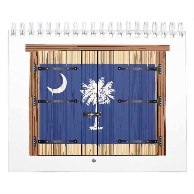 Closed Barn Door With South Carolina State Flag Calendar (Cover)