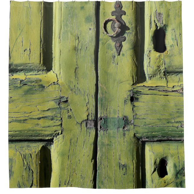 Closed brown wooden 2-panel door (Front)