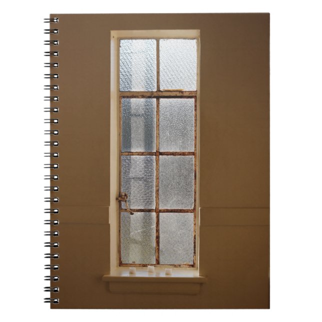 CLOSED CLEAR GLASS 8-PANEL WINDOW NOTEBOOK (Front)