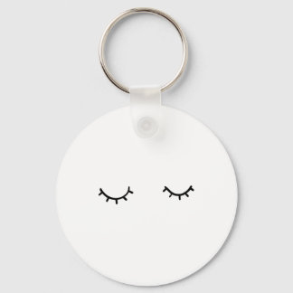 Closed eyes, just eyelashes keychain