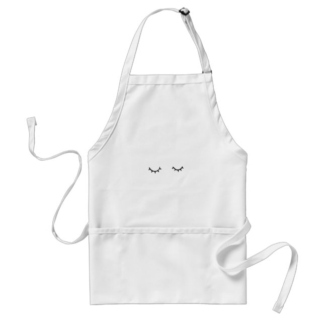 Closed eyes, just eyelashes standard apron (Front)