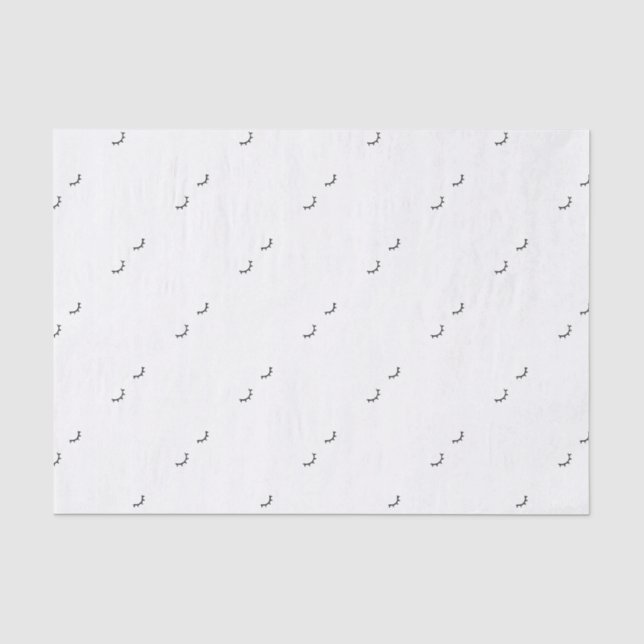 Closed eyes, just eyelashes tissue paper (Front)