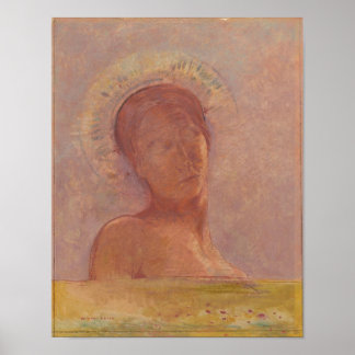 Closed Eyes (Redon 1899) Poster