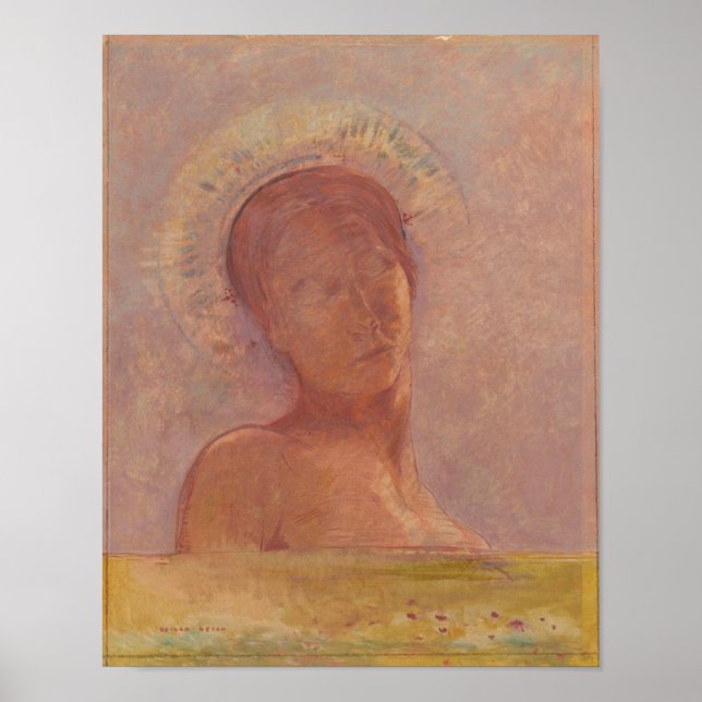 Closed Eyes (Redon 1899) Poster (Front)