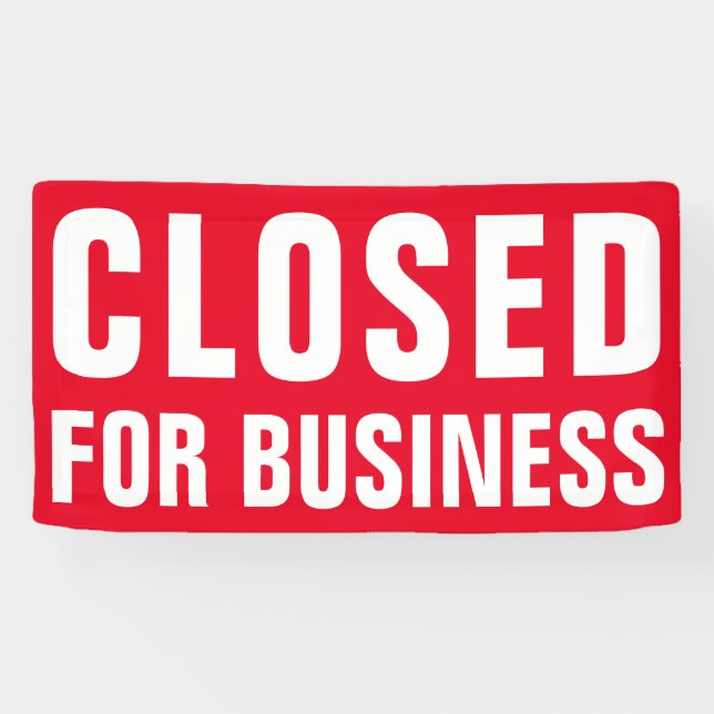 Closed for Business - Custom professional Banner (Horizontal)