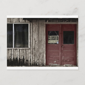 Closed - Red old door Postcard