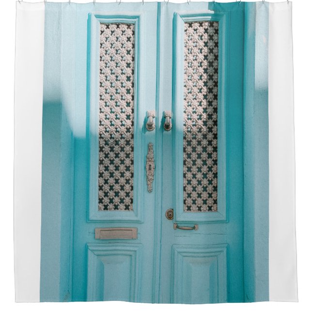 CLOSED TEAL FRENCH DOORS (Front)