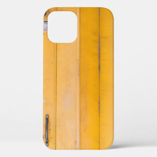 CLOSED YELLOW WOODEN DOOR WITH PADLOCK iPhone 12 CASE