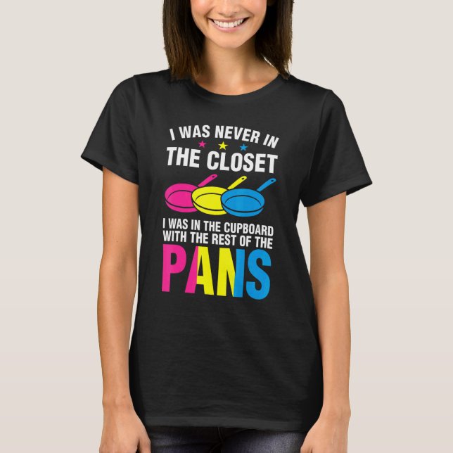 Closet Cupboard Pansexual Pans Rainbow LGBTQ Gende T-Shirt (Front)