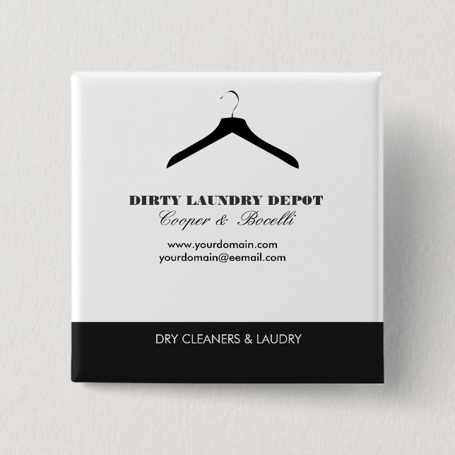 Closet House Organizing Clothing Fashion on White 2 Inch Square Button (Front)