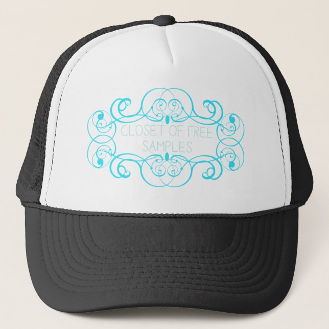 Closet of Free Samples Blue Line Trucker Hat (Front)