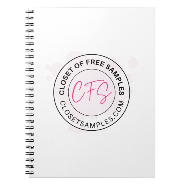 Closet of Free Samples Logo 2021 Edition Notebook (Front)