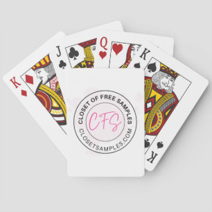 Closet of Free Samples Logo Playing Cards