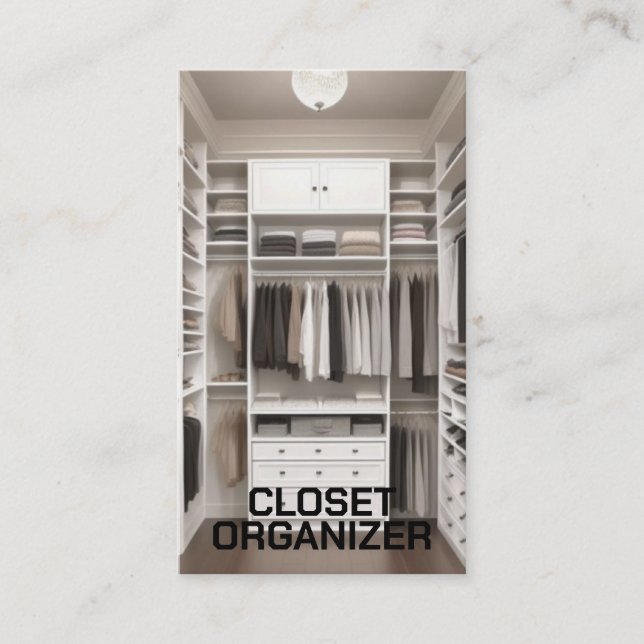 Closet Organizer Business Card (Front)