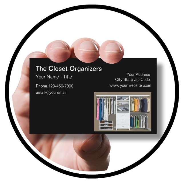 Closet Organizing And Remodelilng Business Card (Creator Uploaded)