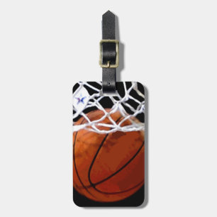 Closeup Basketball Luggage Tag