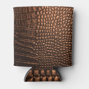 Closeup: crocodile leather texture. can cooler