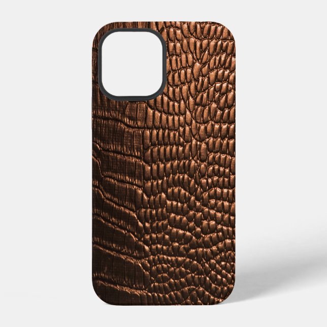 Closeup: crocodile leather texture. iPhone case (Back)