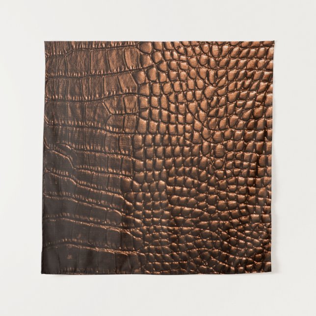 Closeup: crocodile leather texture. tapestry (Front)