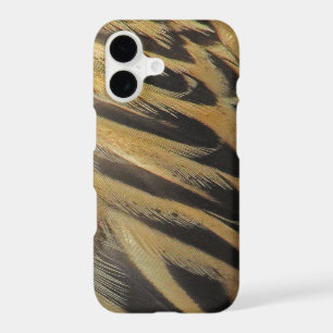 Closeup Duck Feathers Photo Brown Stripe Pattern