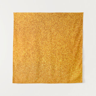 Closeup of golden matte metal texture. Shiny metal Tapestry