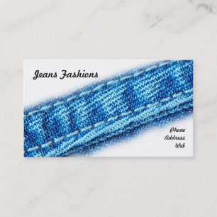 Closeup of Jeans and Denim Fabric Business Card