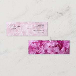 Closeup of pink peonies mom mini business card