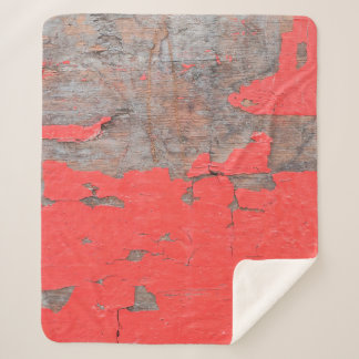 Closeup old and peeling painted wood board backgro sherpa blanket
