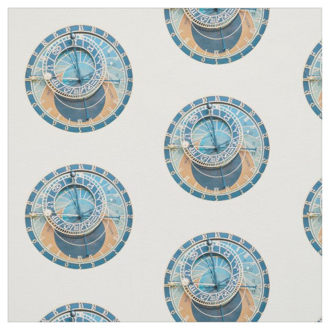 Closeup on Prague Astronomical Clock, Czech R. Fabric (Swatch)